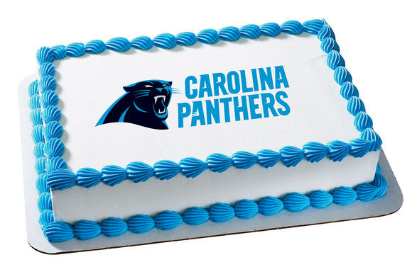 NFL Carolina Panthers Edible Icing Sheet Cake Decor Topper
