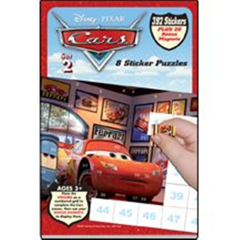 8/16Sheets Disney Cars Puzzle Stickers Book Make a Face Create
