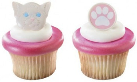 22 Kitty Cat Cupcake Rings