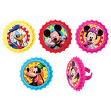 24 Mickey Mouse Clubhouse Cupcake Topper Rings