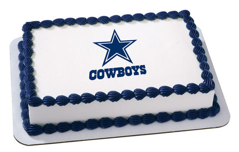 NFL Dallas Cowboys Edible Icing Sheet Cake Decor Topper