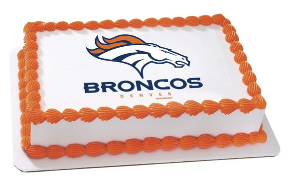 NFL Denver Broncos Edible Icing Sheet Cake Decor Topper