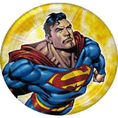 Superman Birthday Party Birthday Dessert Plates.