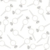 24 Diamond Ring Clear Cupcake Topper Picks