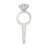 24 Diamond Ring Clear Cupcake Topper Picks