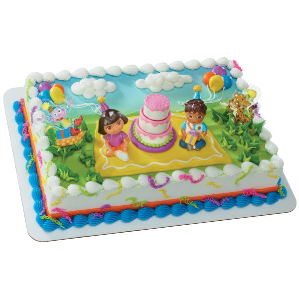 Dora the Explorer™ Birthday Celebration Cake Topper Decor