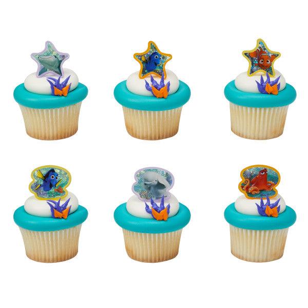 24  Finding Dory Adventure is Brewing Cupcake Topper Rings