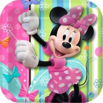 Minnie Bows Square Dessert Plates