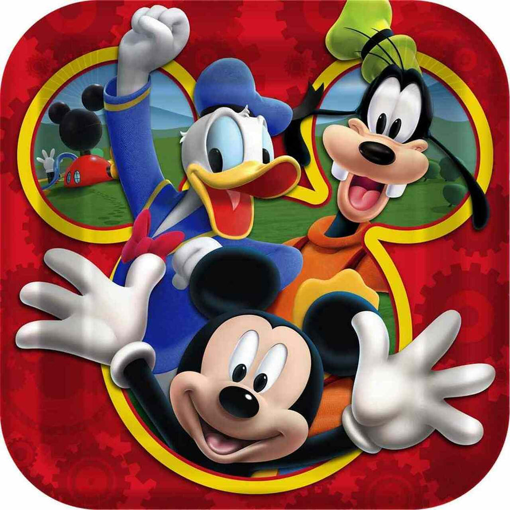 Mickey Mouse Clubhouse Playtime Birthday Party 9" Square Dinner Plates