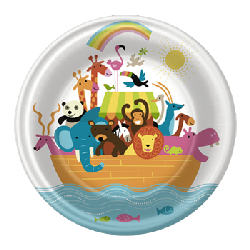 Noah's Whimsical Ark Dessert Plates