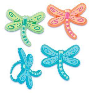 24 Dragonfly Cupcake Rings