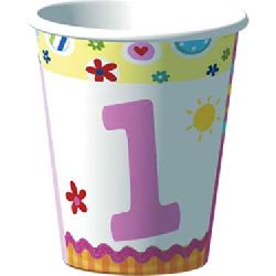 Lil Girl First Birthday Party Birthday Cups.