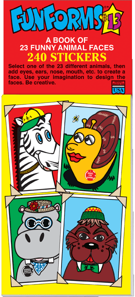 Funny Animals Funforms Sticker Book 13