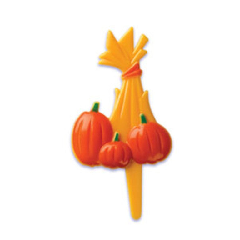 24 Pumpkins & Corn Stalk Cupcake Picks