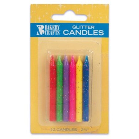 Multi-colored Glitter Candles