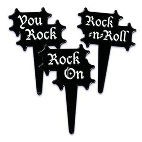 12 Rock N Roll Cupcake Picks