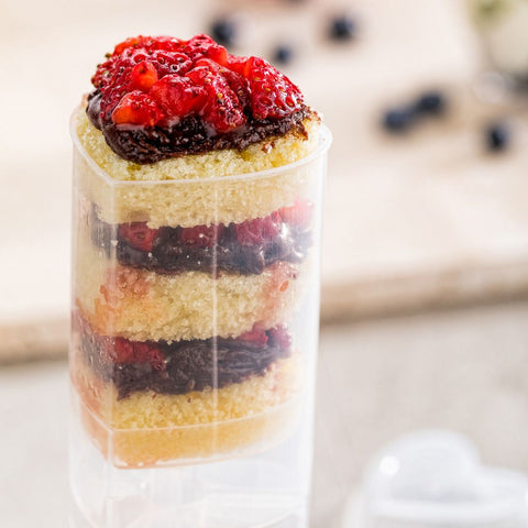 12 Heart Cake Push Pop Containers