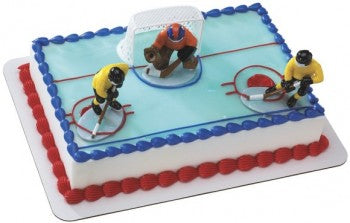 Hockey Face Off Cake Decorating Kit Topper