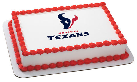 NFL Houston Texans Edible Icing Sheet Cake Decor Topper