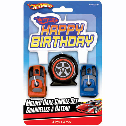 Hot Wheels Happy Birthday Candle Topper Set