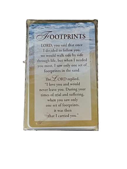 Footprints in the Sand Pocket Faith Card