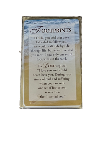 Footprints in the Sand Pocket Faith Card