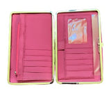 Pink Polkadot Flat Wallet Clutch
