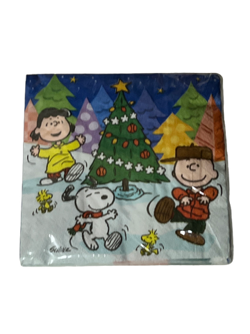 Peanuts  Charlie Brown and Friends Christmas Luncheon Napkins
