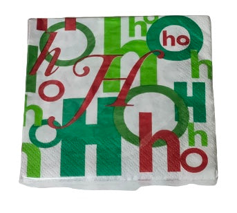 Christmas Ho Ho Ho Beverage Napkins