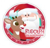 Rudolph the Red Nosed Reindeer & Santa Pop Top Cake Topper