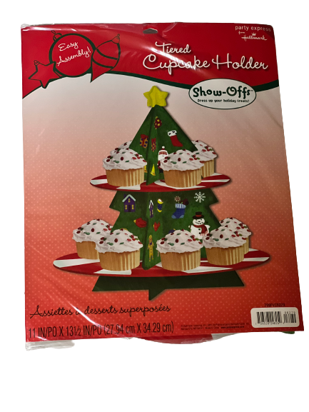 Christmas Tree Tiered Cupcake Holder Stand