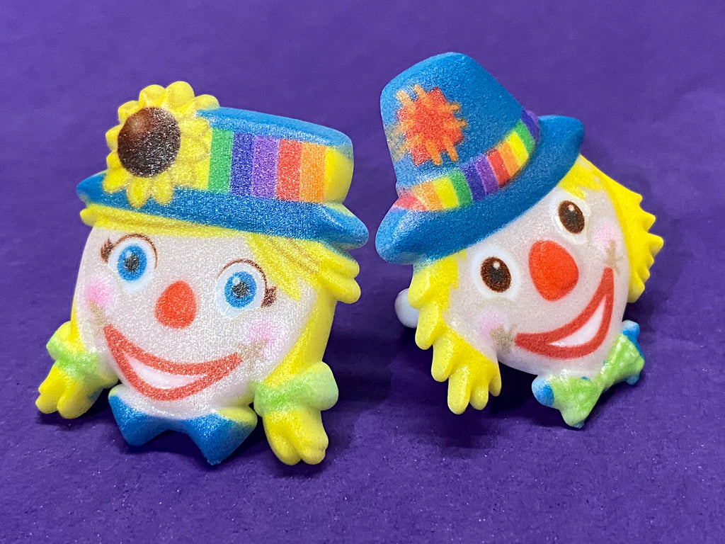 24 Fall Scarecrow Clown Cupcake Rings