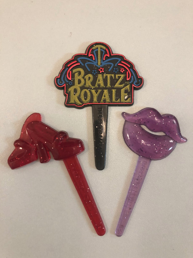Bratz Royale Shoe, Lips & Logo Cupcake Picks