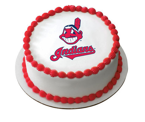 MLB Cleveland Indians Edible Icing Sheet Cake Decor Topper