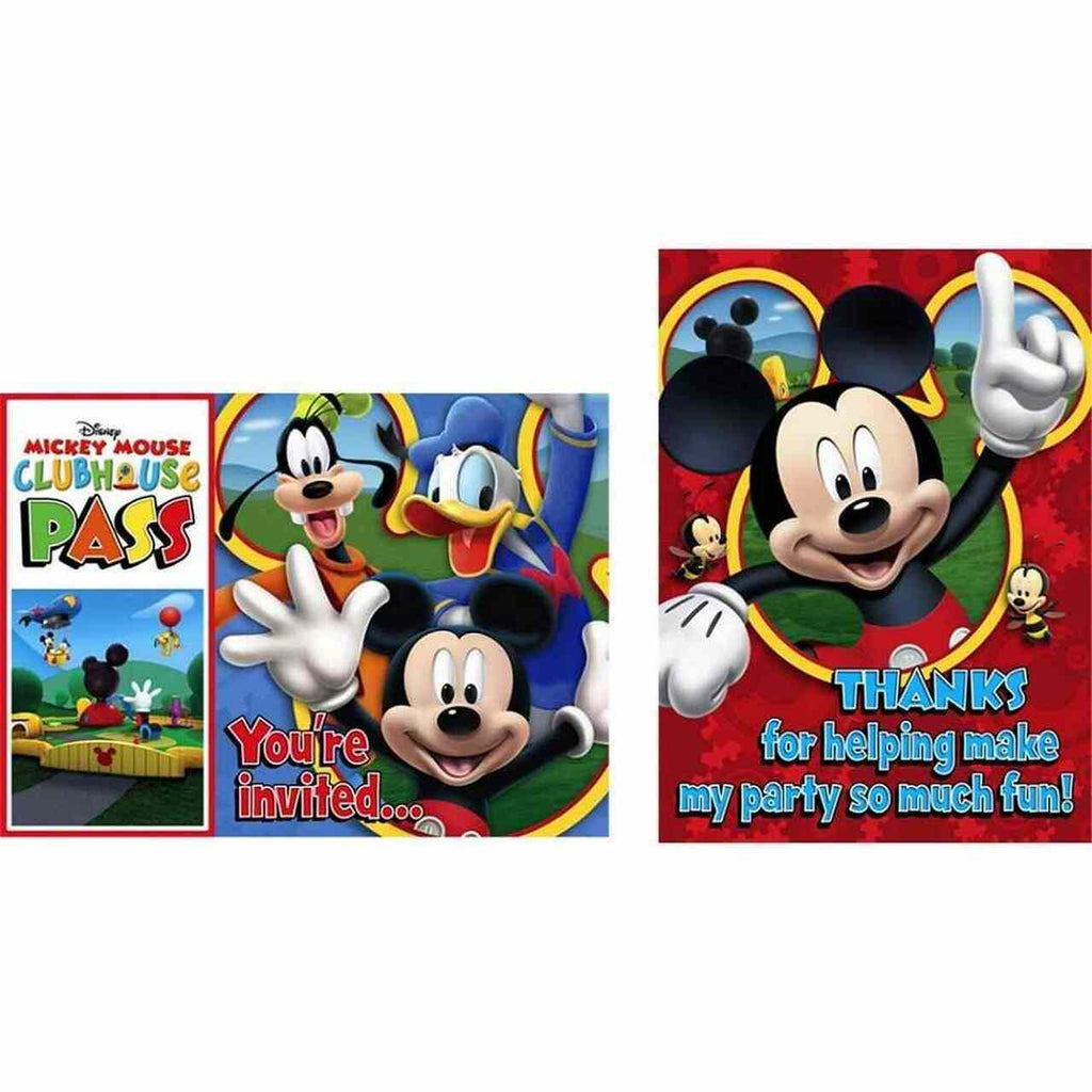 Mickey Playtime Party Invitations and Thank You Notes