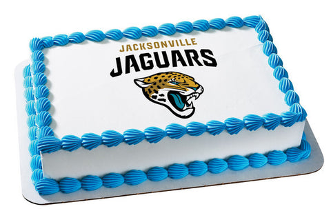 NFL Jacksonville Jaguars Edible Icing Sheet Cake Decor Topper