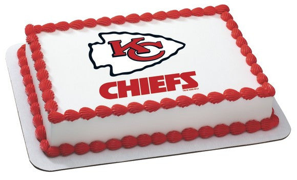NFL Kansas City Chiefs Edible Icing Sheet Cake Decor Topper