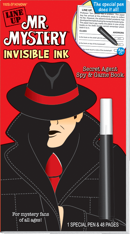 Invisible Ink Line Up Yes & Know Mr. Mystery: Secret Agent Spy & Game Book