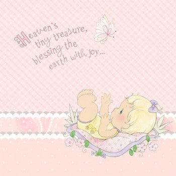 Precious Moments Pink Baby Girl Luncheon Napkins