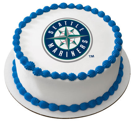 MLB Seattle Mariners Edible Icing Sheet Cake Decor Topper