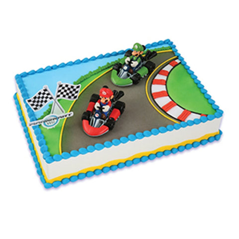 Nintendo Super Mario Kart Mario & Luigi Racers Cake Topper