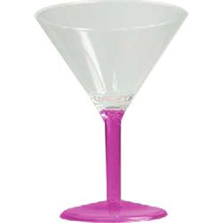 Be Girly Pink Martini Glass - Plastic