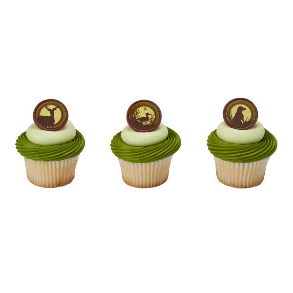 24 Hunting Cupcake Rings