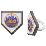 24 MLB New York Mets Cupcake Topper Rings