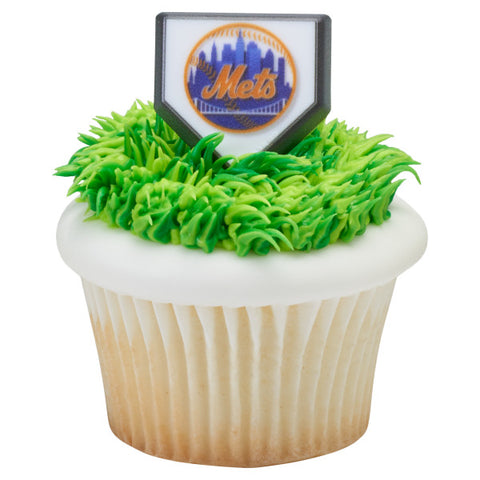 24 MLB New York Mets Cupcake Topper Rings