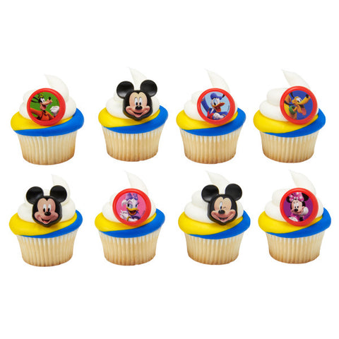 24 Mickey and The Roadster Racers Fun Together Cupcake Topper Rings