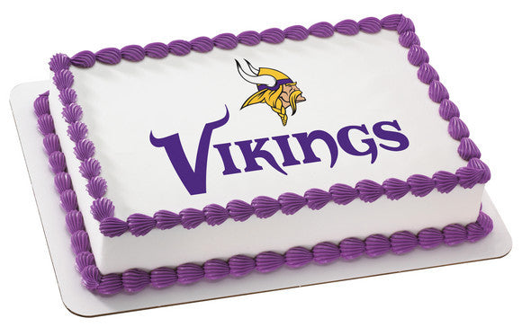NFL Minnesota Vikings Edible Icing Sheet Cake Decor Topper