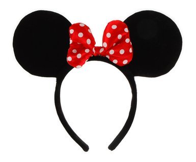 Disney Minnie Mouse Ears Headband with Red Polka Dot Bow by Elope