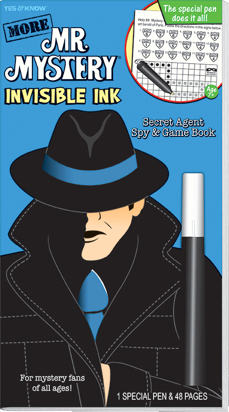 Invisible Ink Yes & Know More Mr. Mystery: Secret Agent Spy & Game Book