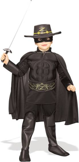 Zorro Muscle Chest Child Costume